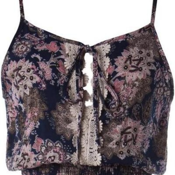 NWT Floral Cropped Tank - Picture 3 of 8
